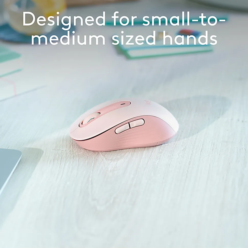 Logitech® Signature M650 Wireless Mouse, Rose, 910-006251