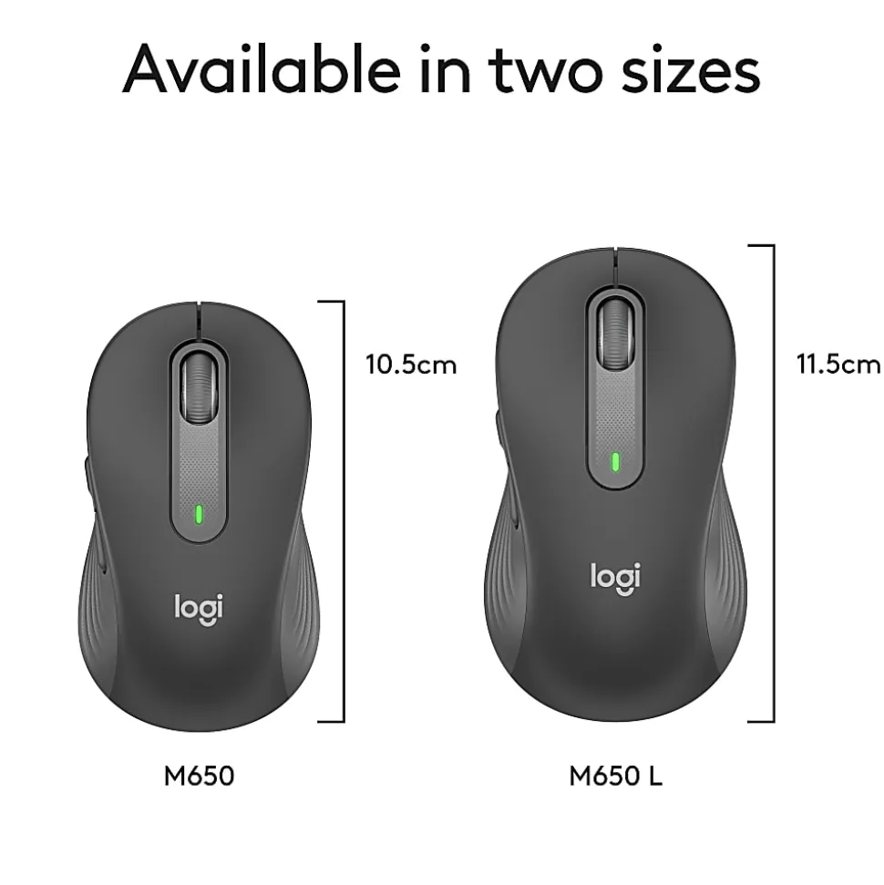 Logitech® Signature M650 Wireless Mouse, Graphite