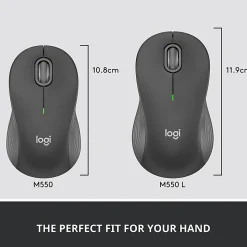Logitech Signature M550 Wireless Mouse, Graphite, 910-006781