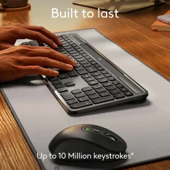 Logitech Signature Slim Solar+ Wireless Keyboard, Bluetooth, Graphite, 920013755