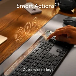 Logitech Signature Slim Solar+ Wireless Keyboard, Bluetooth, Graphite, 920013755