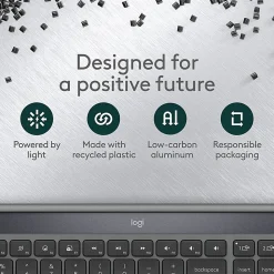 Logitech Signature Slim Solar+ Wireless Keyboard, Bluetooth, Graphite, 920013755