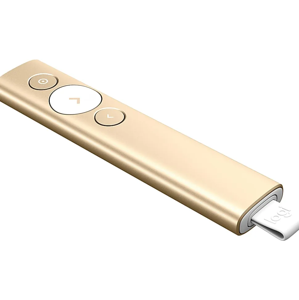 Logitech® Spotlight Universal Presentation Remote, Gold, 910-004860