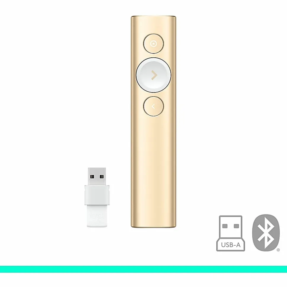 Logitech® Spotlight Universal Presentation Remote, Gold, 910-004860