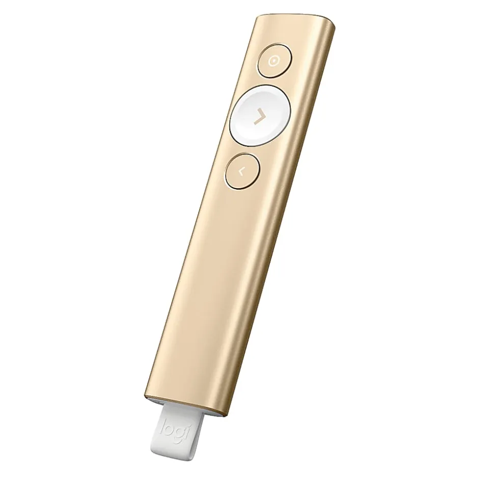 Logitech® Spotlight Universal Presentation Remote, Gold, 910-004860
