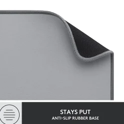 Logitech® Studio Series Multi-Functional Large Desk Mat, 11-13/16” x 27-1/2”, Mid-Gray