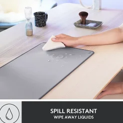Logitech® Studio Series Multi-Functional Large Desk Mat, 11-13/16” x 27-1/2”, Mid-Gray