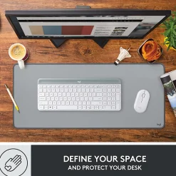 Logitech® Studio Series Multi-Functional Large Desk Mat, 11-13/16” x 27-1/2”, Mid-Gray