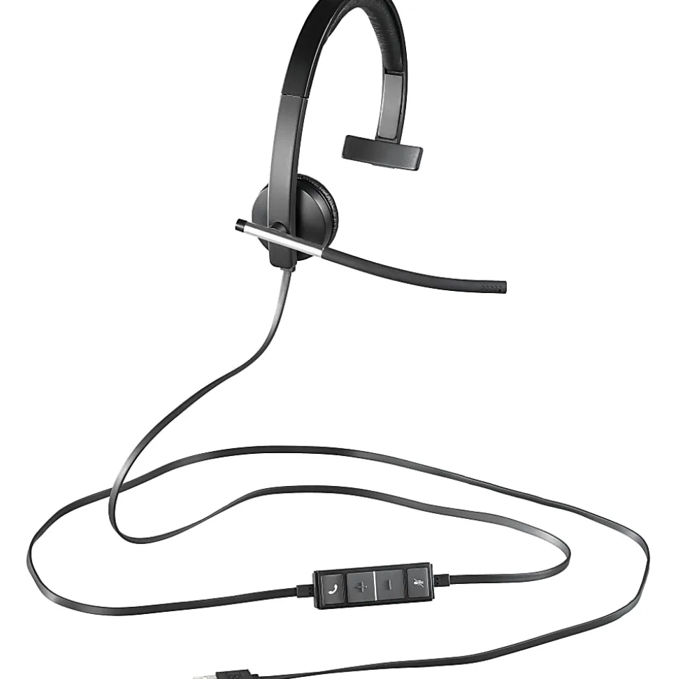 Logitech USB Headset Mono H650e - Mono - USB - Wired - 50 Hz to 10 kHz - Over-the-head - Monaural - Supr - 981000513