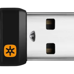 Logitech® USB Unifying Receiver, 5/8"H x 3/8"W x 1/4"D, Black, 910-005235