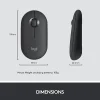 Logitech® Wireless Keyboard & Mouse, Straight Full Size Keyboard, Graphite, Ambidextrous Optical Mouse, MK470 Slim