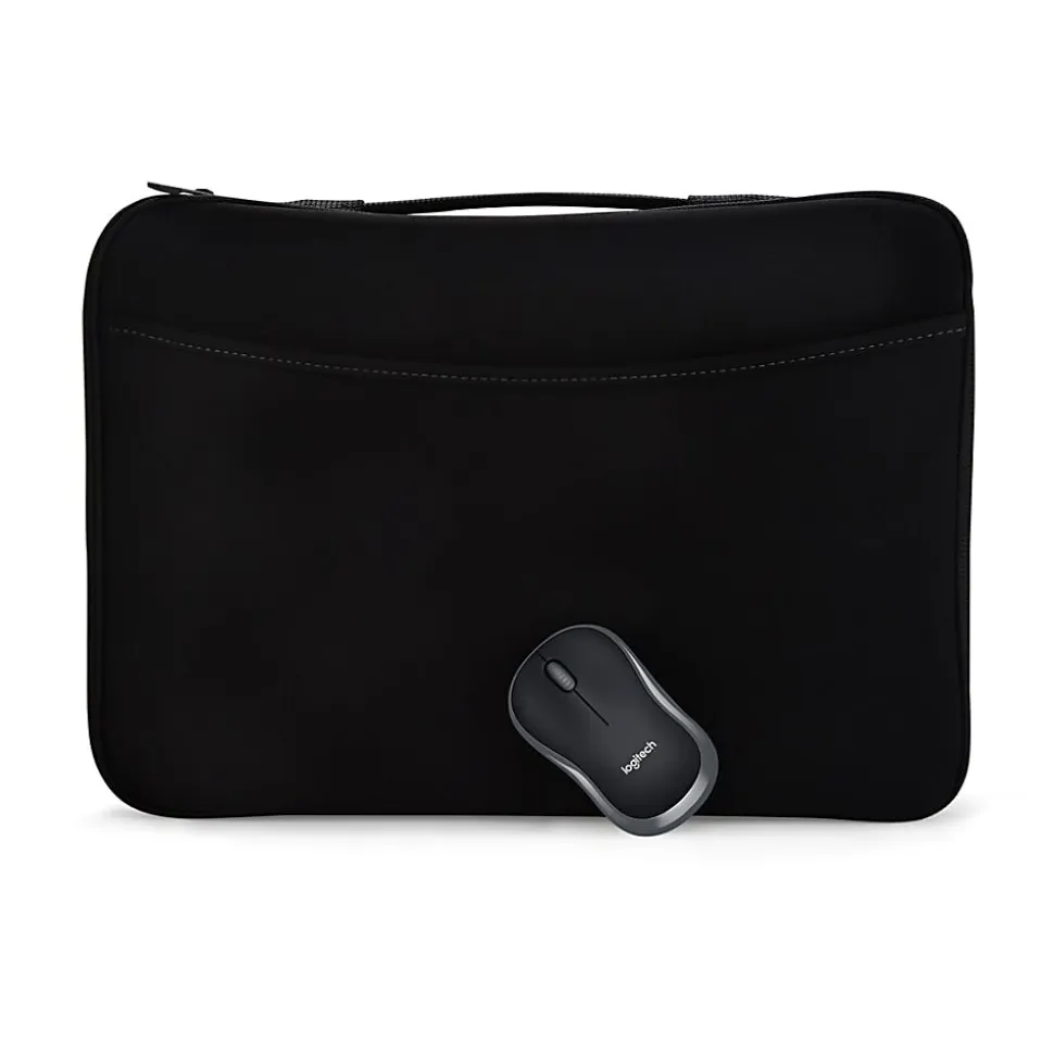 Logitech® Wireless Mouse With 16" Laptop Sleeve, Black