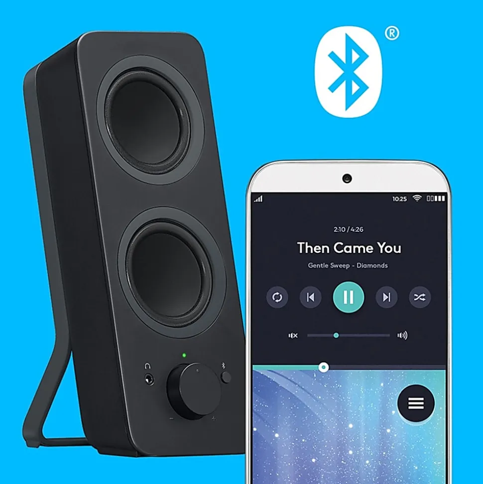 Logitech® Z207 Bluetooth® Computer Speakers, Black, Pack Of 2