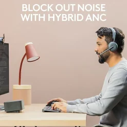 Logitech Zone 950 Premium Noise Canceling AI-Powered Headset Hybrid ANC and Bluetooth, Graphite, HL8183