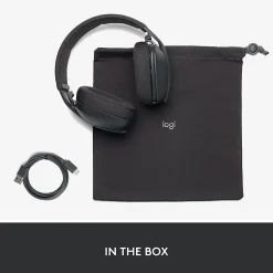 Logitech Zone Vibe 100 Lightweight Wireless Over-Ear Headphones, Graphite, 981-001256