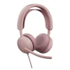 Logitech Zone Wired 2, Noise-Canceling Headset With Adaptive Hybrid ANC, Rose