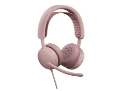 Logitech Zone Wired 2, Noise-Canceling Headset With Adaptive Hybrid ANC, Rose