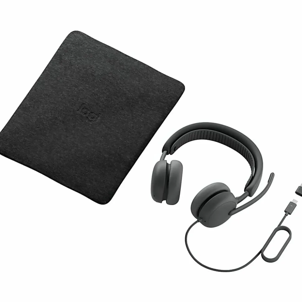 Logitech Zone Wired 2, Noise-Canceling Headset With Adaptive Hybrid ANC, Graphite