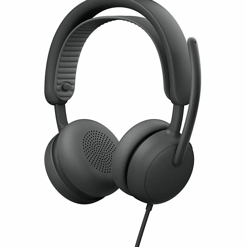 Logitech Zone Wired 2, Noise-Canceling Headset With Adaptive Hybrid ANC, Graphite