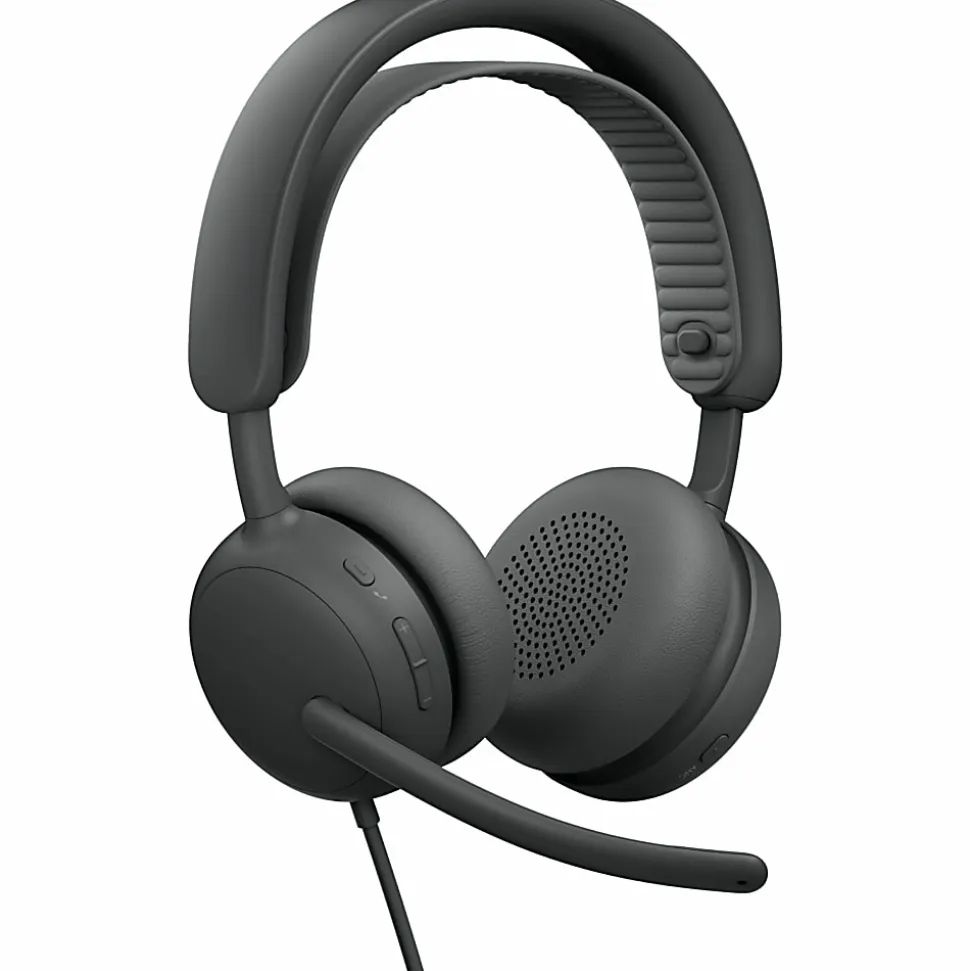 Logitech Zone Wired 2, Noise-Canceling Headset With Adaptive Hybrid ANC, Graphite