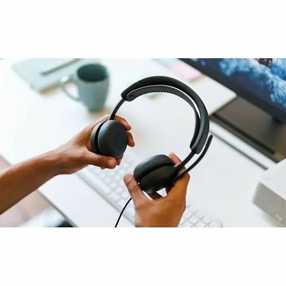 Logitech Zone Wired 2, Noise-Canceling Headset With Adaptive Hybrid ANC, Graphite