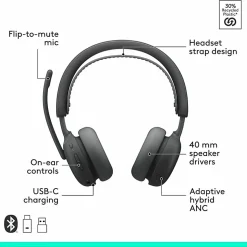 Logitech Zone Wireless 2 Es Headset Uc, 981001497