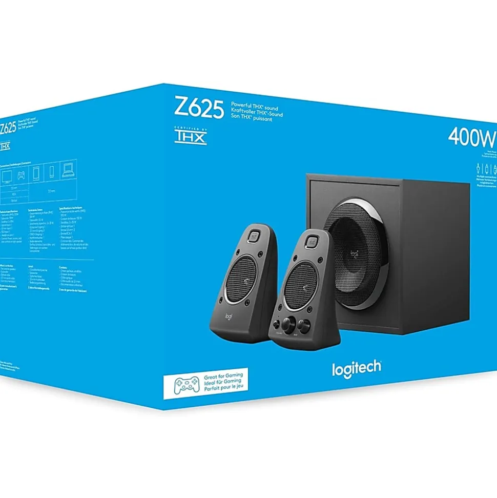 Logitech Z333 2.1 Speaker System - 40 W RMS - Black - 55 Hz to 20 kHz