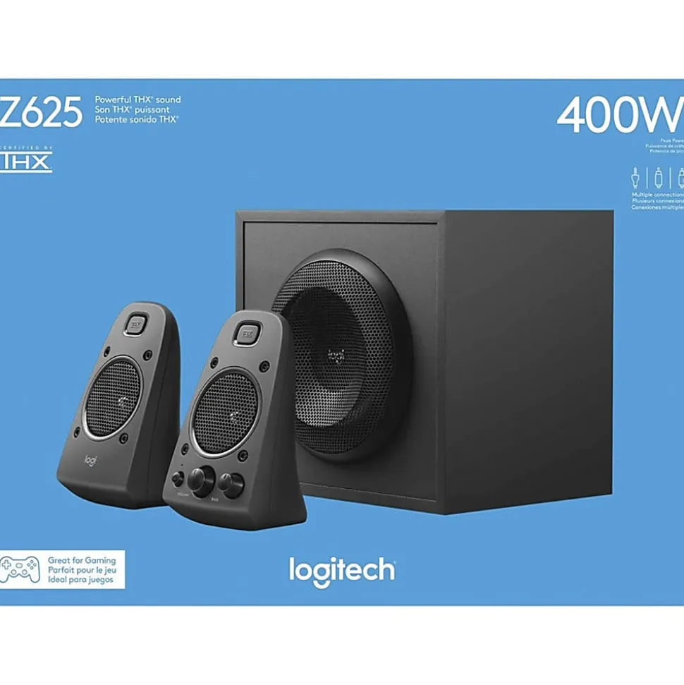 Logitech Z333 2.1 Speaker System - 40 W RMS - Black - 55 Hz to 20 kHz