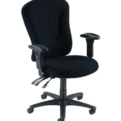 Lorell® Accord Series Managerial Fabric Chair, Black