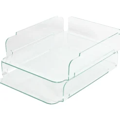 Lorell® Acrylic Stacking Letter Trays, For * 1/2