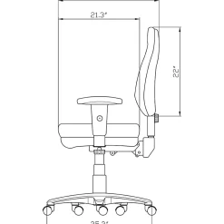 Lorell® Baily Series High-Back Multi-Task Chair, Gray
