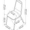 Lorell® Banquet Stack Chair, Vinyl, Black, Set Of 4