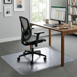 Lorell® Big and Tall Polycarbonate Low Pile Studded Chair Mat, 46