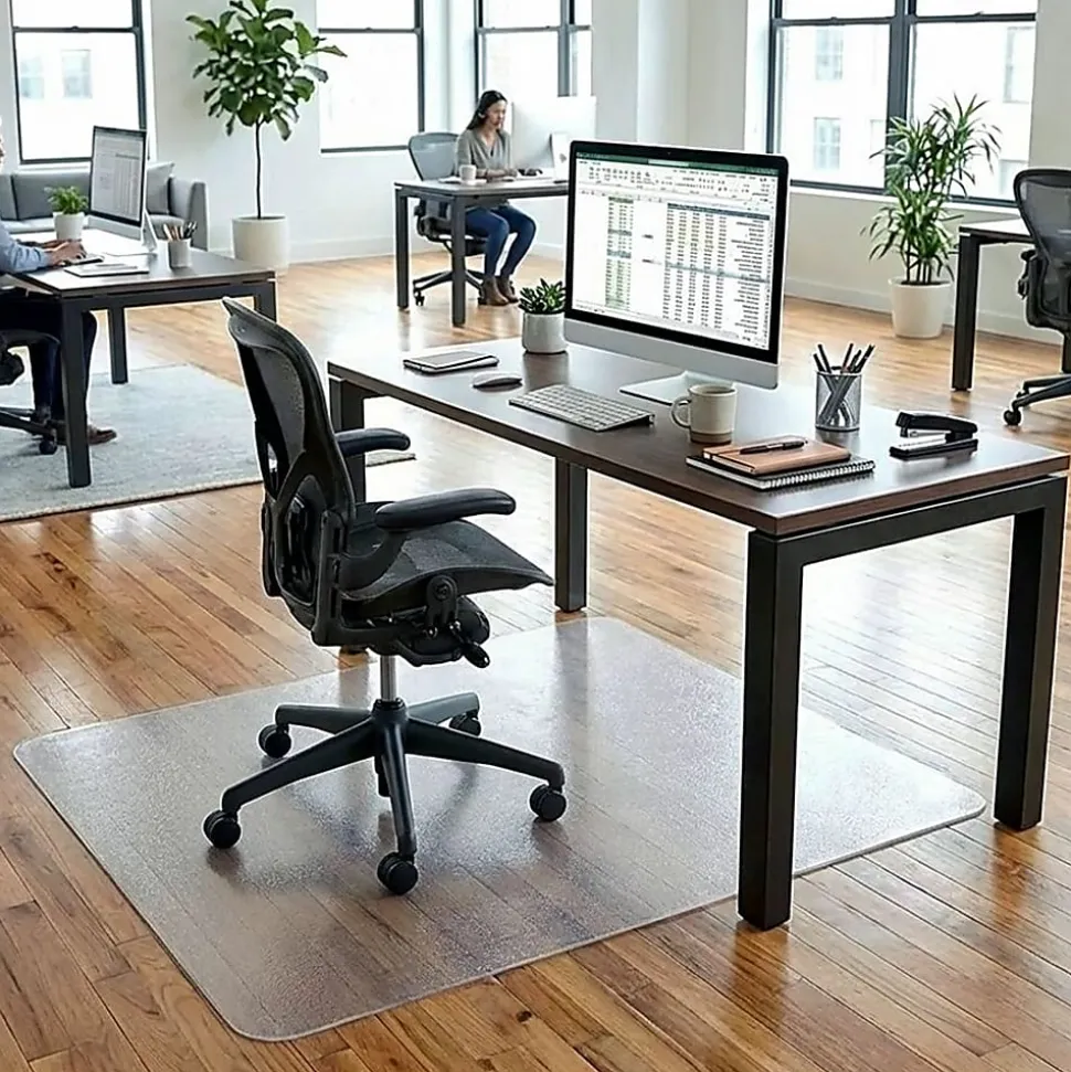 Lorell® Big and Tall Polycarbonate Hard Floor Chair Mat, 36" x 48"