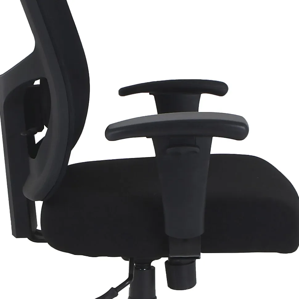 Lorell® Big & Tall Ergonomic Mesh Mid-Back Task Chair, Black