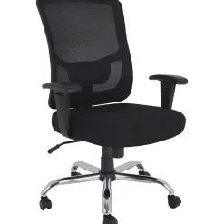 Lorell® Big & Tall Ergonomic Mesh Mid-Back Task Chair, Black