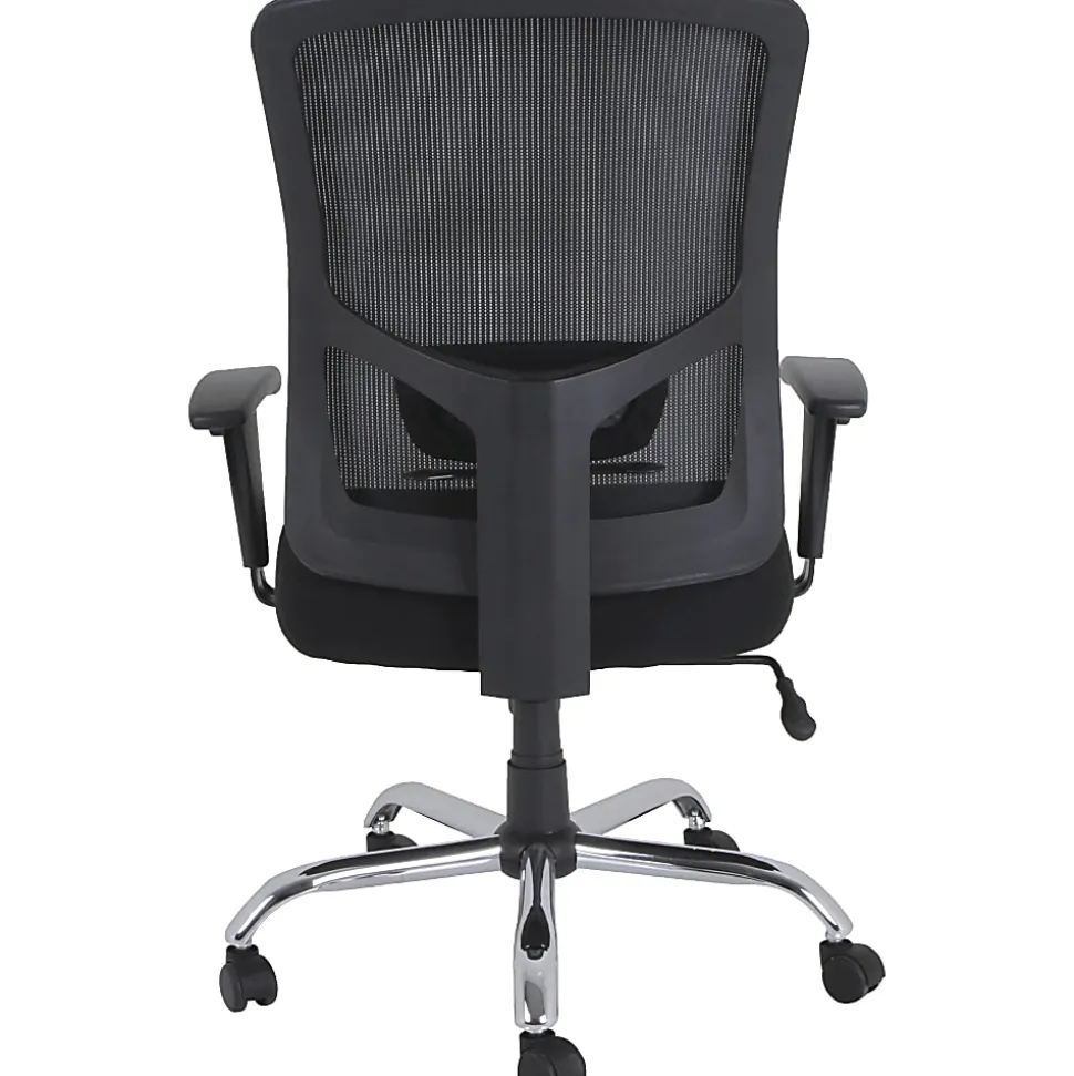 Lorell® Big & Tall Ergonomic Mesh Mid-Back Task Chair, Black