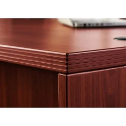 LorellĀ® Chateau 66"W Credenza Computer Desk, Mahogany
