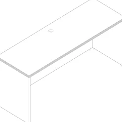 Lorell® Chateau 66"W Credenza Computer Desk, Mahogany