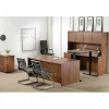 Lorell® Chateau 60"W Credenza Computer Desk, Walnut