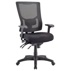 Lorell® Conjure Executive High-Back Ergonomic Mesh Chair, Black