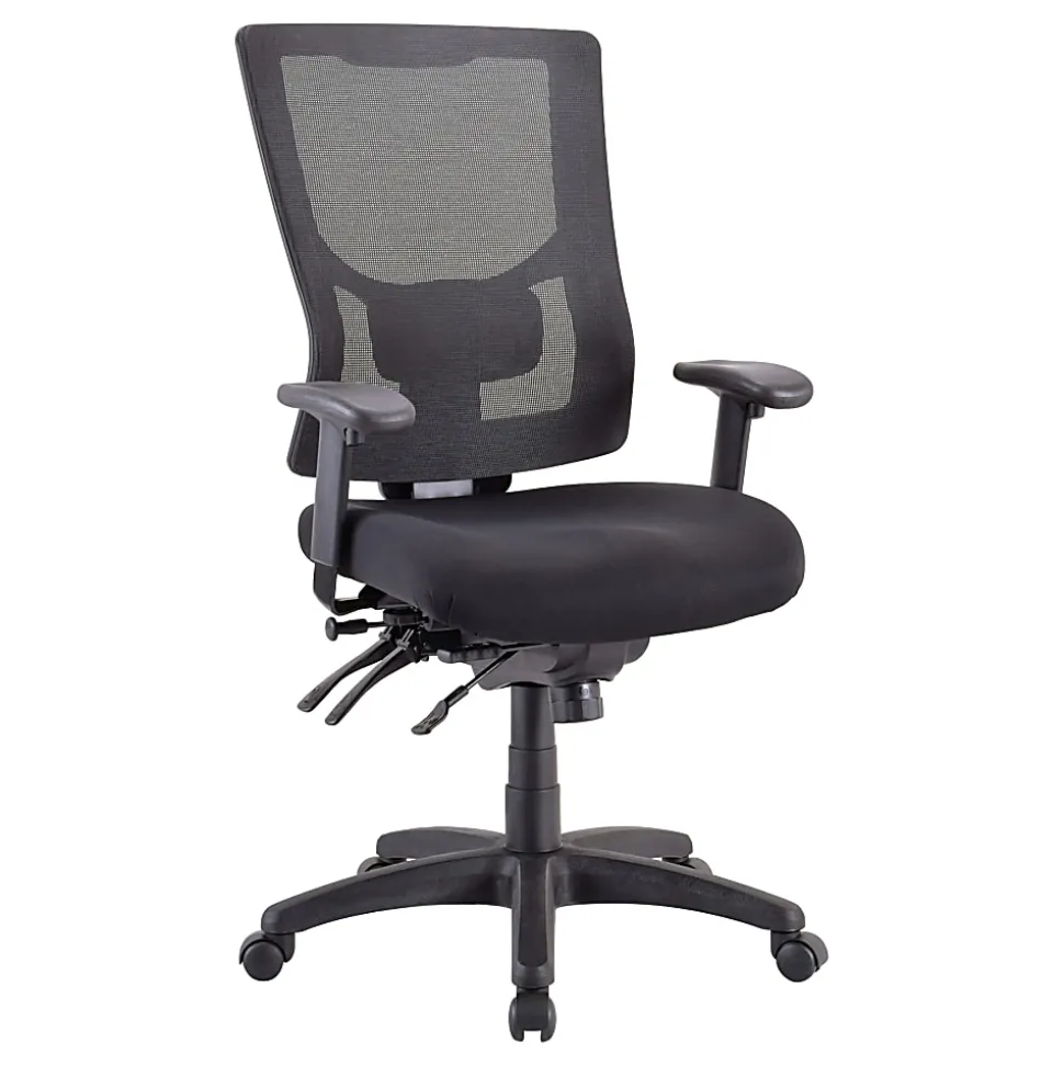 Lorell® Conjure Executive High-Back Ergonomic Mesh Chair, Black