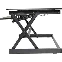 Lorell™ Deluxe Sit-To-Stand Desk Riser,16-1/2"H x 38"W x 28"D, Black