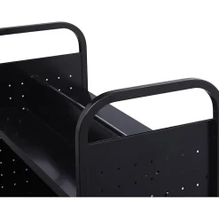 LorellĀ® Double-sided Book Cart, Black