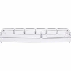 Lorell Drawer Tray Organizer - 9 Compartment(s) - 1.18" Height x 9.13" Width x 13.98" Length - Clear - Plastic - 1 Each