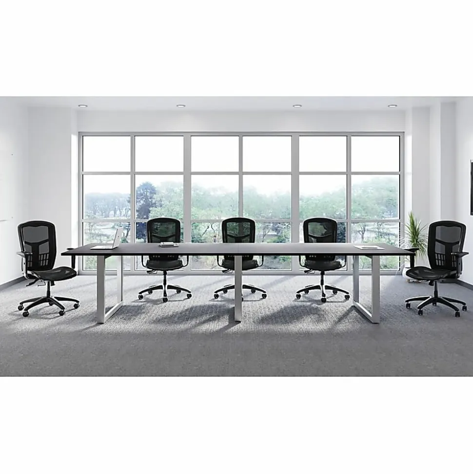 Lorell® Ergomesh High-Back Multifunction Chair, Black