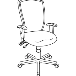 Lorell® Ergomesh High-Back Multifunction Chair, Fabric Seat, Black