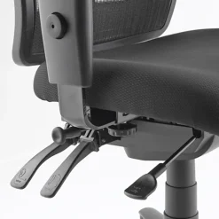 Lorell® Ergonomic Mesh/Fabric Mid-Back Managerial Swivel Chair, Black