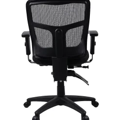Lorell® Ergonomic Mesh/Fabric Mid-Back Managerial Swivel Chair, Black