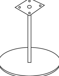 Lorell® Essentials Conference Table Base, Black